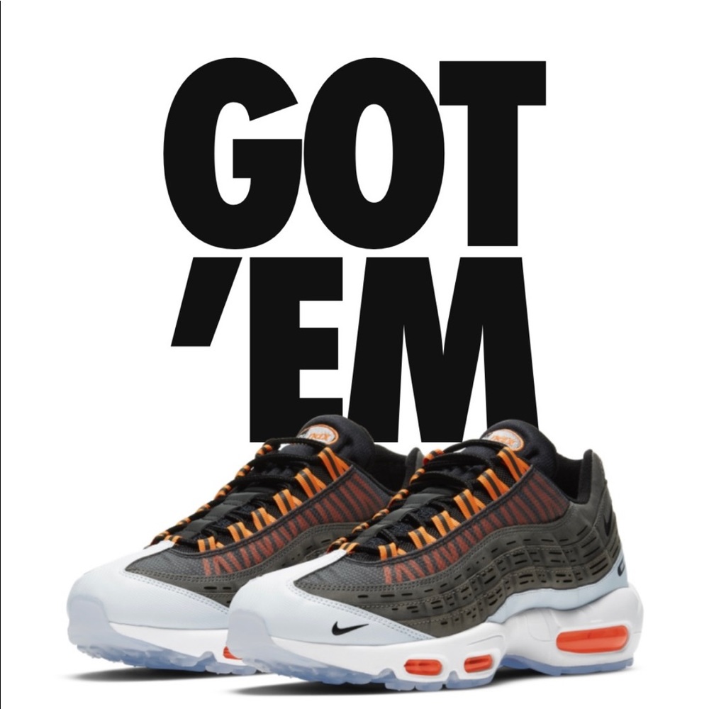 KIM JONES NIKE AIR MAX 95 BLACK TOTAL ORANGE